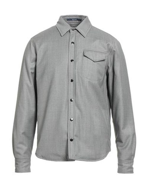 Man Shirt Grey Size 36 Virgin Wool