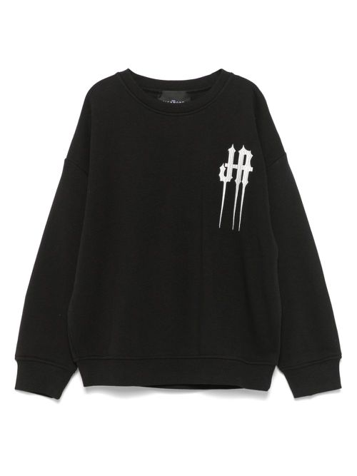 Logo-embroidered sweatshirt - Black