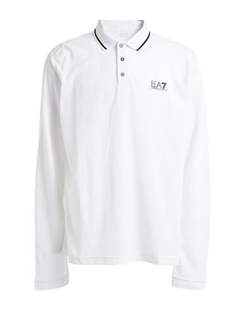 Man Polo shirt White Size XL Cotton, Elastane