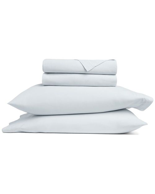 Cotton Percale Solid Brushed & Washed Bed Sheet Set
