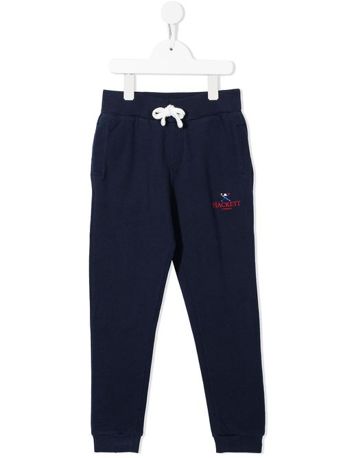 Logo-print drawstring sweatpants - Blue