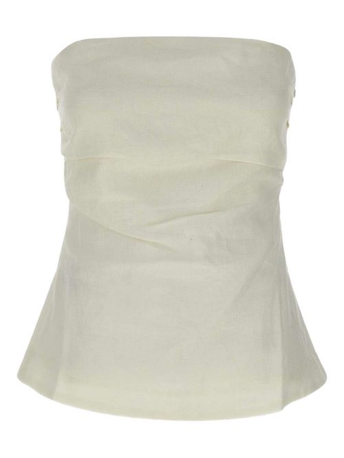 Linen top - White
