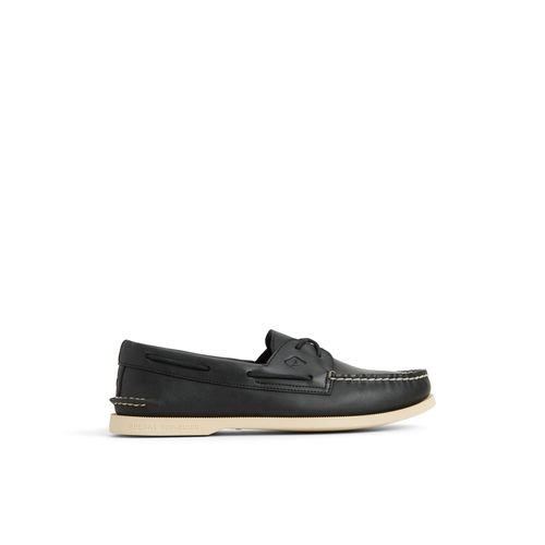 Authentic Original™ 2-Eye Cross Lace Boat Shoe in Black