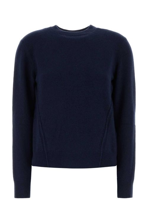 Cashmere with Open Back Sweater — Navy