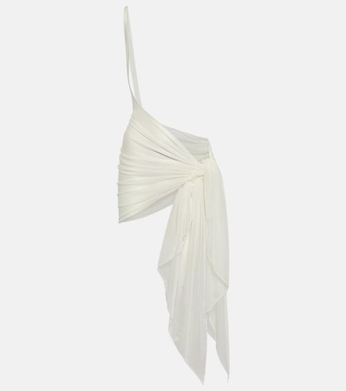 Draped jersey beach cover-up