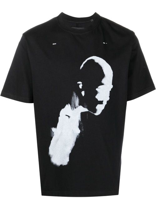 Graphic-print cotton T-shirt - Black