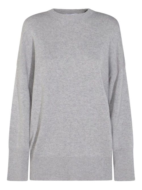 Round-neck ribbed sweater - Grey