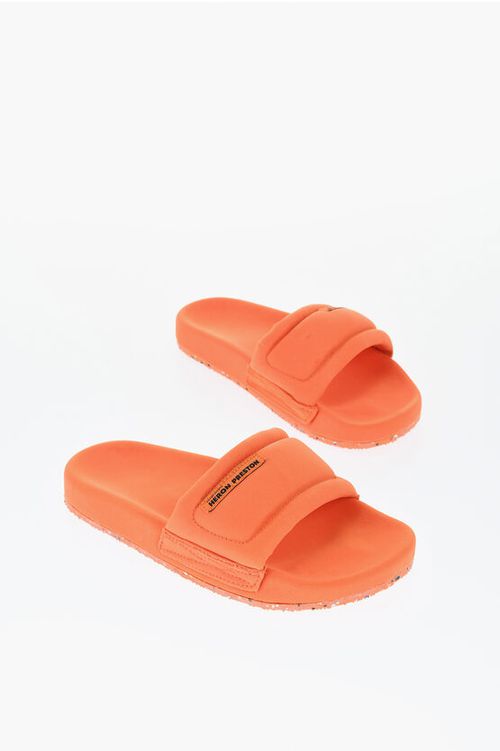 Padded Fabric Sandals with Logo size 36