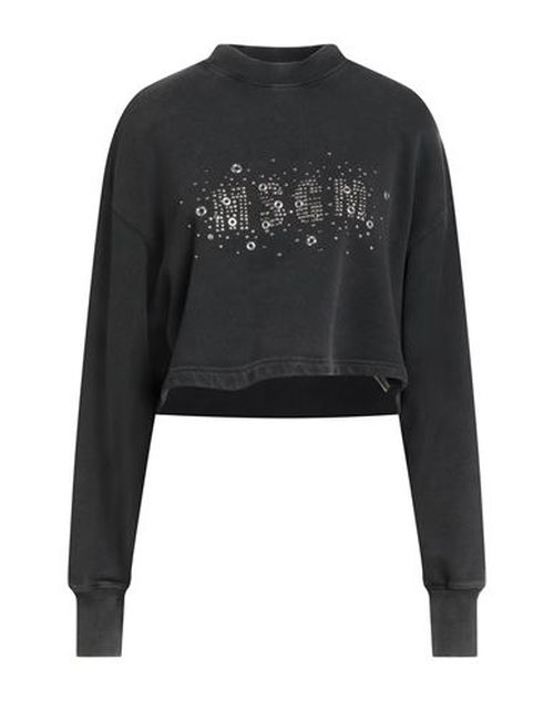 Woman Sweatshirt Charcoal Size L Cotton