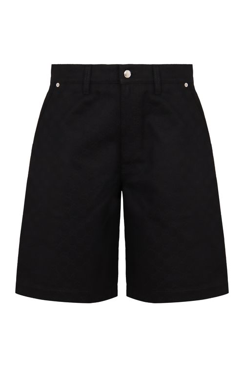 Gg Jacquard Denim Shorts