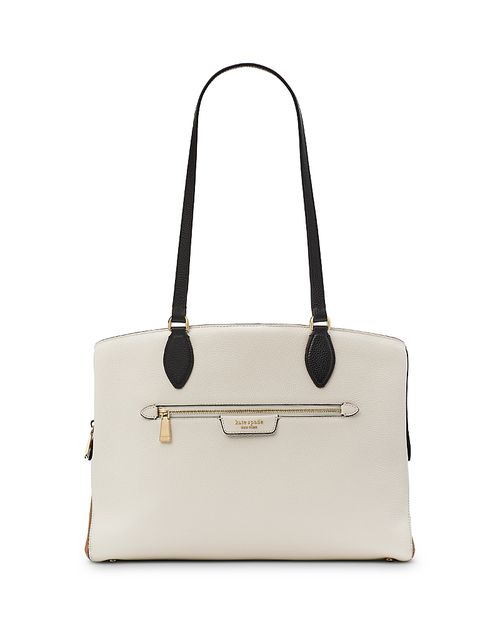 Hudson Colorblocked Pebbled Leather Work Tote