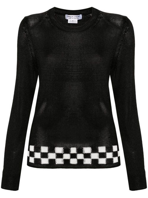 Check-detail jumper - Black