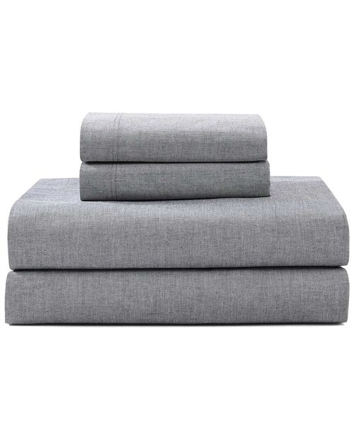Washed Cotton Yarn Dyed Chambray Sheet Set