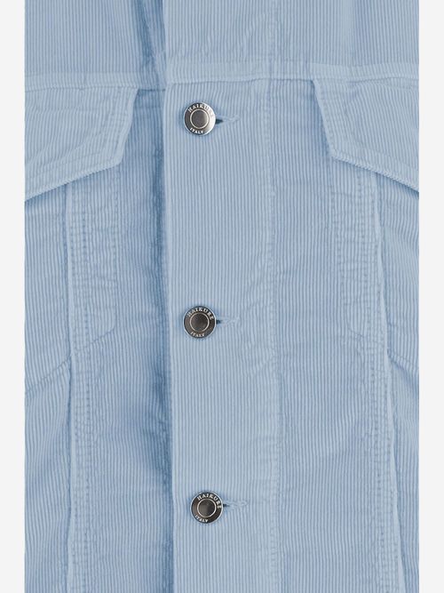 Cotton Velvet Jacket — Blue