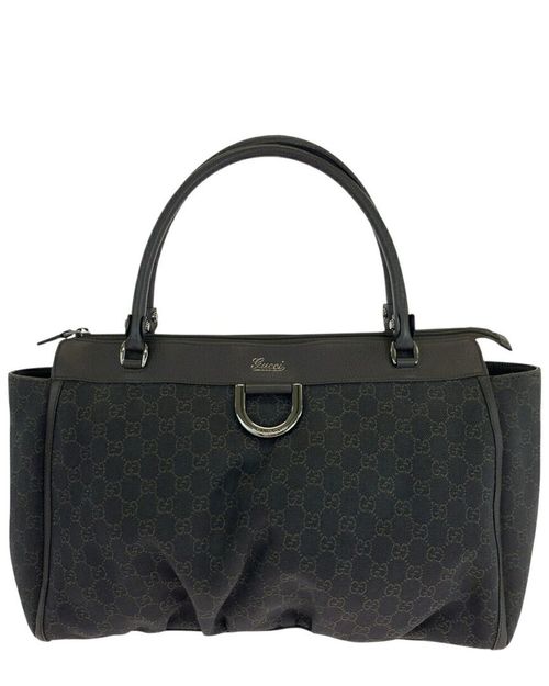 GG Canvas Denim Tote Shoulder Bag (Authentic Pre-Loved)