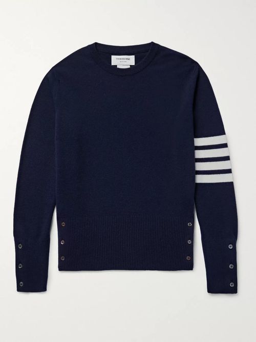Men - Slim-Fit Striped Cashmere Sweater