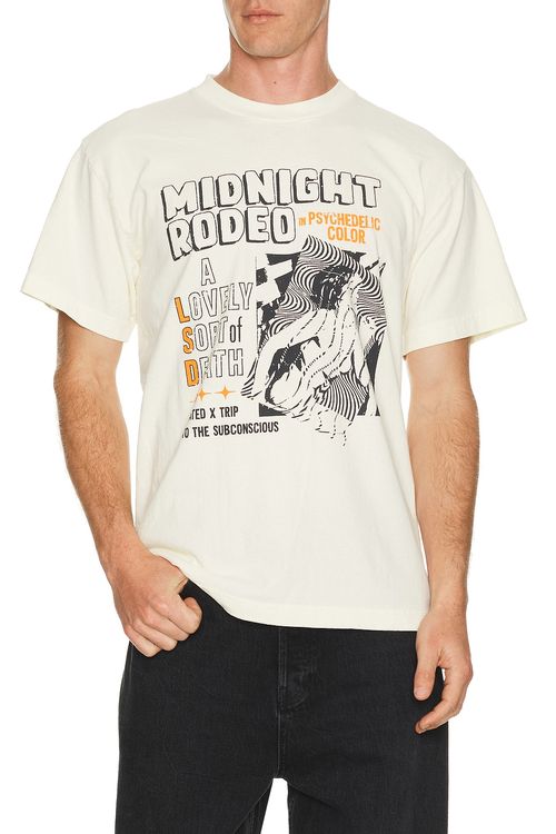 Midnight Rodeo American Exxtasy Tee in Cream - Cream. L also in M, S, XL/1X, XXL/2X