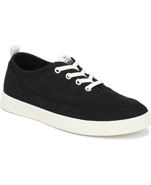 Women's Cyan Lace Up Sneakers - Black canvas
