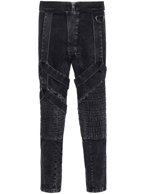 Cropped skinny jeans - Black
