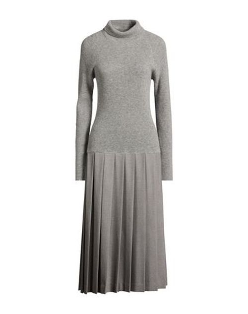 Woman Midi dress Grey Size 0 Virgin Wool, Silk, Cashmere, Polyamide, Elastane