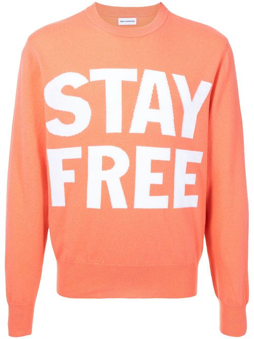 Stay Free print sweatshirt - Pink