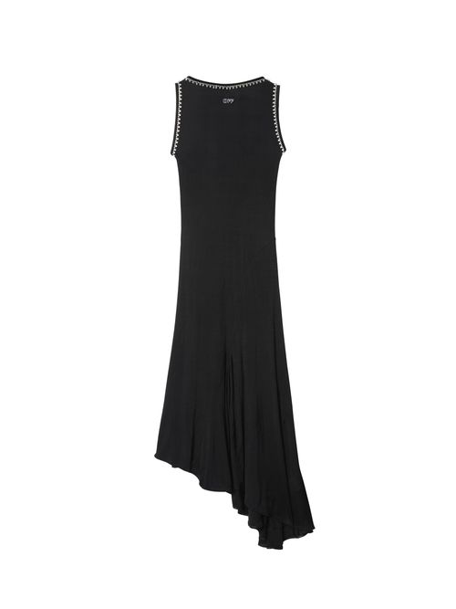 Light Rib Emb 20s Long Dress