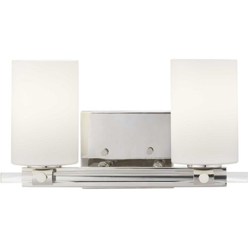Polished Nickel Two Light Bath from the Lisbon Collection