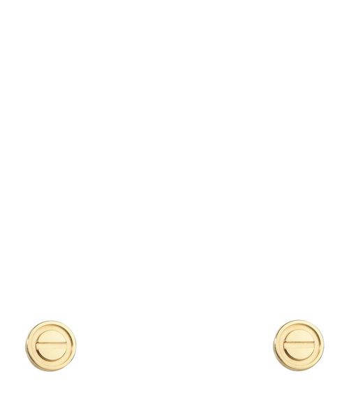 Yellow Gold Love Stud Earrings