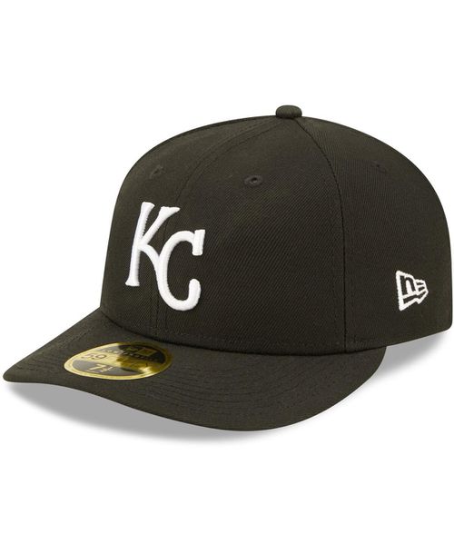 Men's Kansas City Royals Black and White Low Profile 59FIFTY Fitted Hat - Black, White