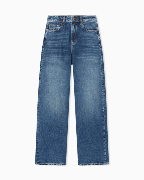 Relaxed Fit Dark Blue Denim Jeans