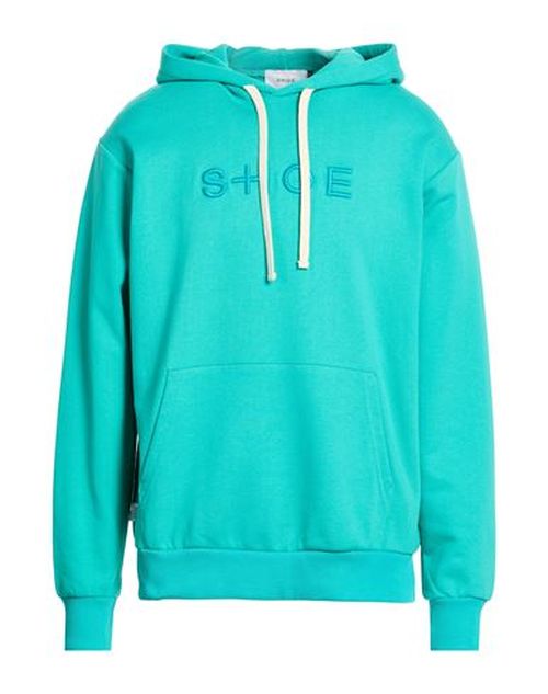 Man Sweatshirt Turquoise Size S Cotton