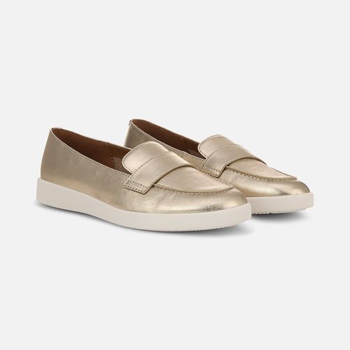Karis Loafer Shoes, Soft Gold Leather