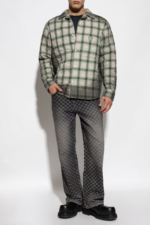 Quilted Shirt, Men's, Beige