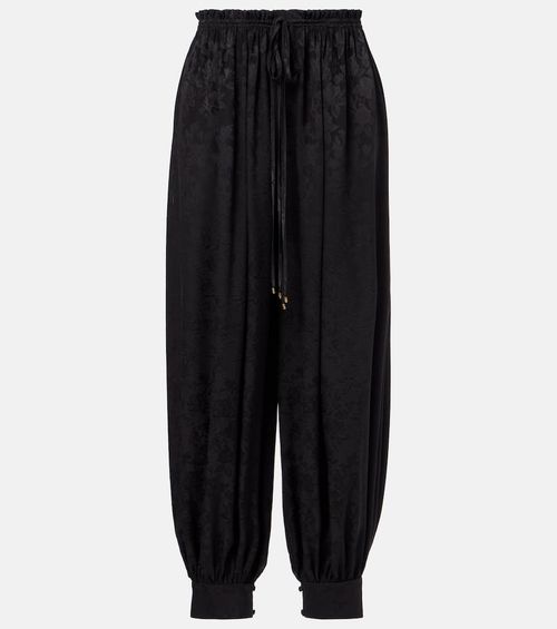 Chloé Silk jacquard wide-leg pants