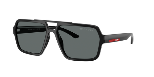 Prada Linea Rossa Man Sunglass PS A06S -  Frame color: Black, Lens color: Polar Dark Grey