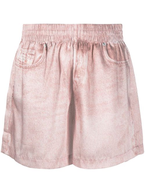 Monogram-print shorts - Pink