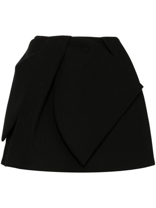 Bow-detail skirt - Black