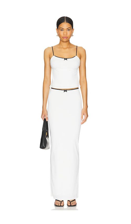 MORE TO COME Koral Maxi Skirt Set in White.  XS. Also in