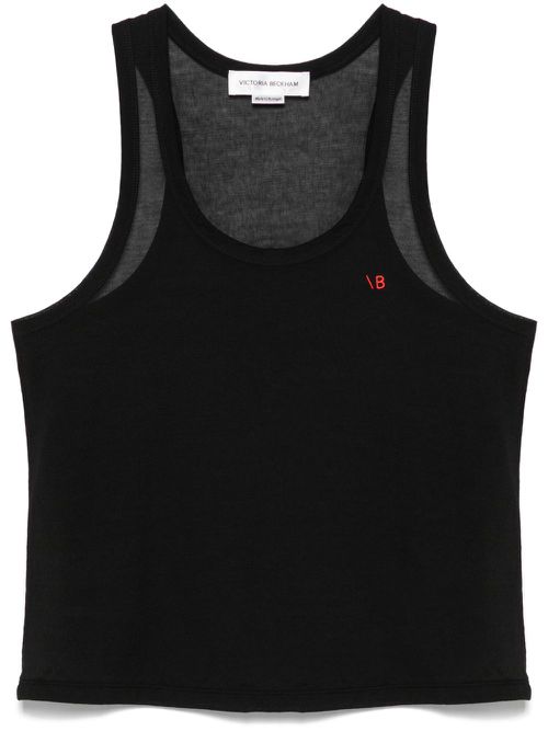 Mélange tank top - Black