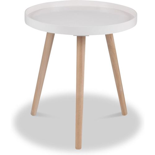 Halston Scandi Style Round Side Table | Blush Grey or Green | Roseland