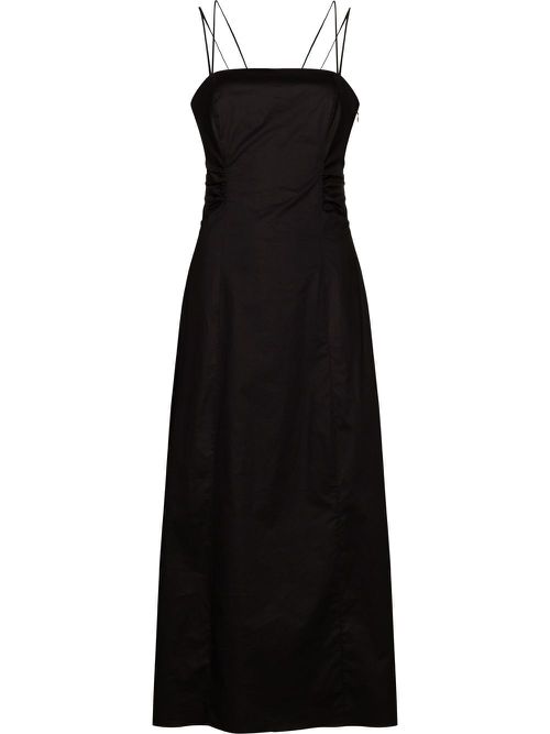Square-neck sleeveless dress - Black