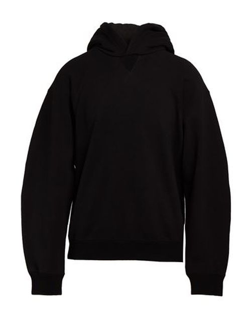 Man Sweatshirt Black Size 40 Cotton, Elastane