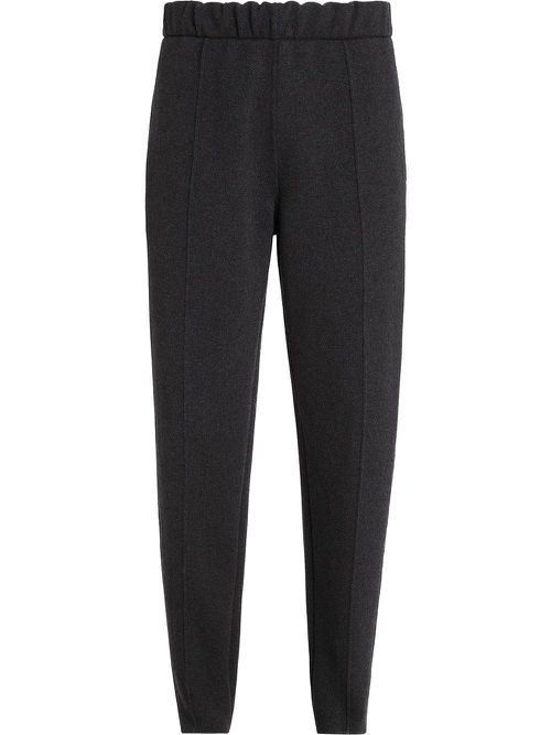 Elasticated cashmere-blend trousers - Grey