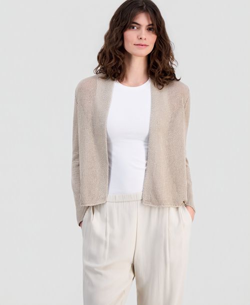 Women's Cropped Open-Front Cardigan - Unnat
