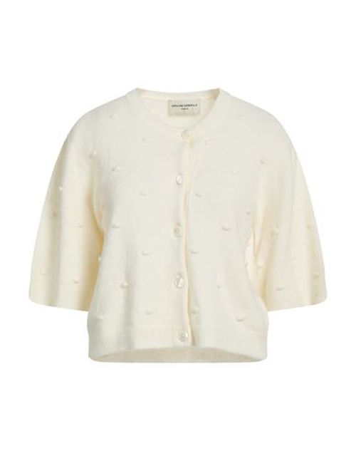 Officine Générale Woman Cardigan Ivory Size M Viscose, Polyamide, Alpaca wool, Elastane