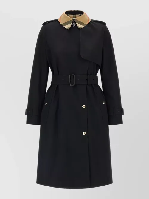 Burberry - sandridge trench coat belted long epaulette