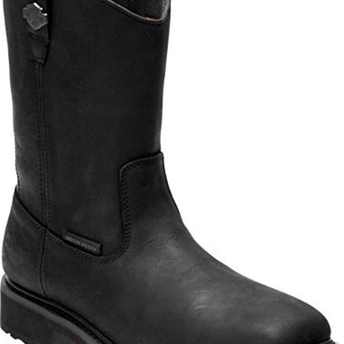 Stivali Western In Pelle Harley-Davidson Altman – Impermeabili, Punta Composita, Neri, Uomo