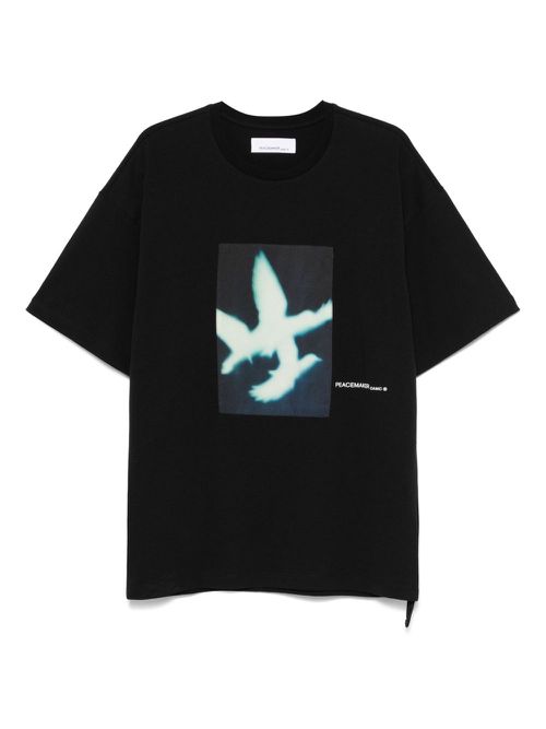 Peacemaker Oamc Dark Flower T-shirt - Black