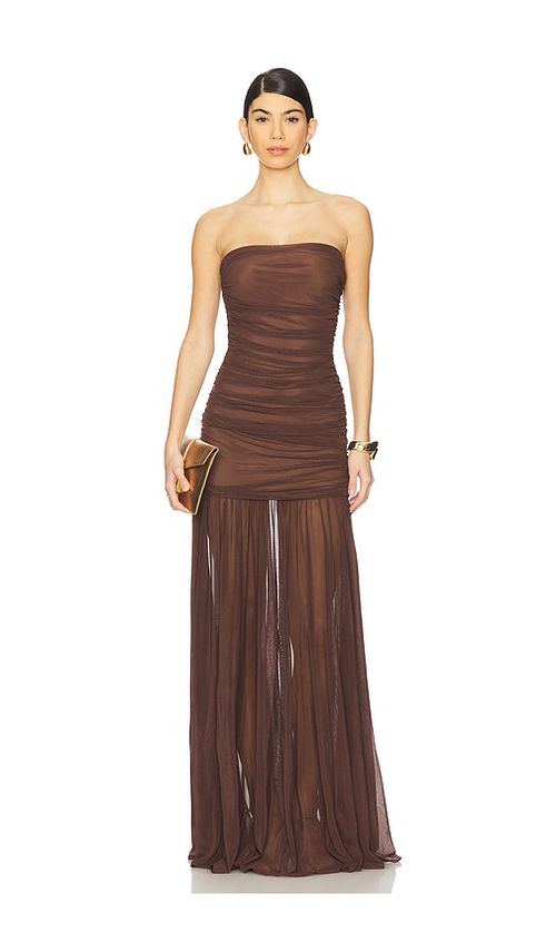 Retrofete Adele Dress in Dark Chocolate - Chocolate. L also in