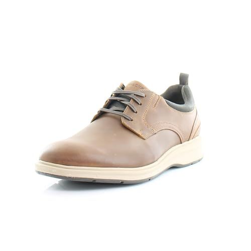 Rockport Men's Total Motion City Plain Toe Oxford Tan Tumbled